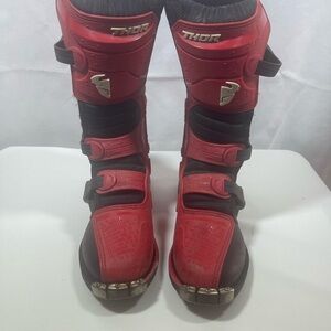 Thor Red and Black Motorcycle Boots